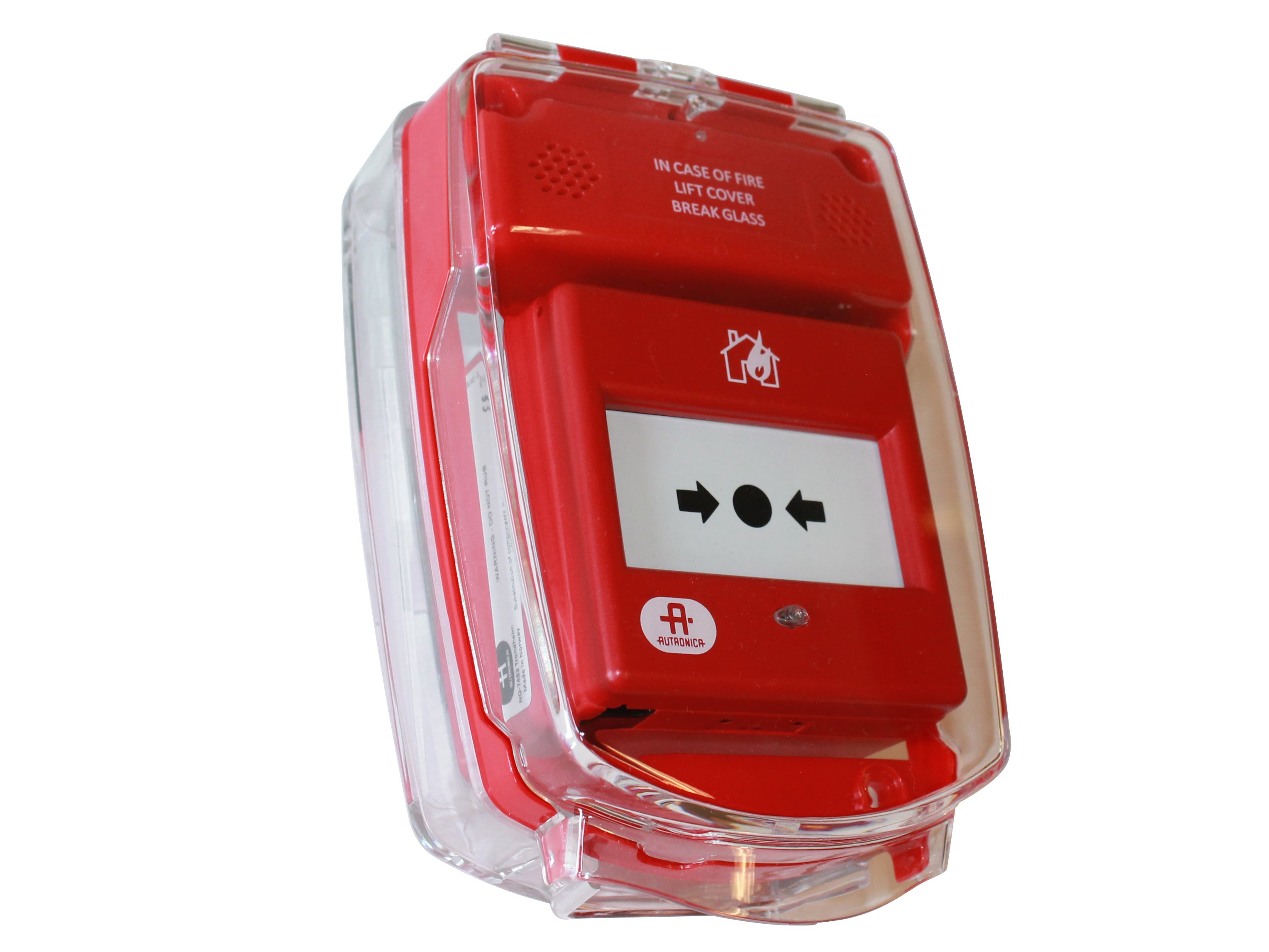 £5 Break Glass Cover KAC Fire Alarm Call Point Cover Square flat type vat 